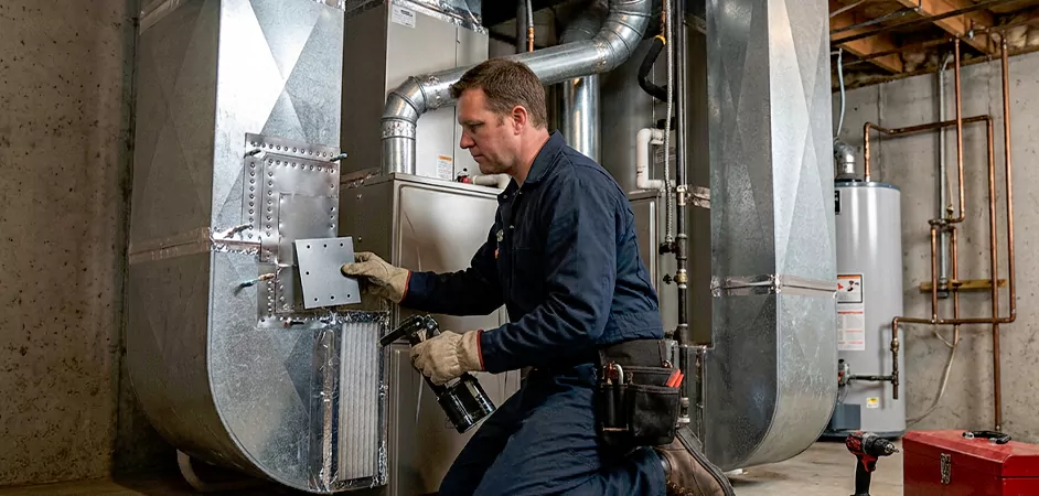 Supply and Return Plenum Repair in Arlington