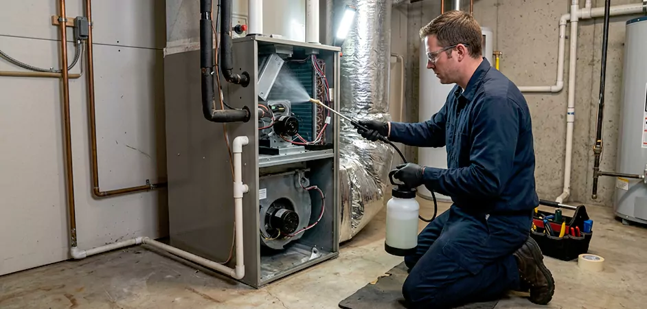 Air Handler Antimicrobial Treatment in Arlington