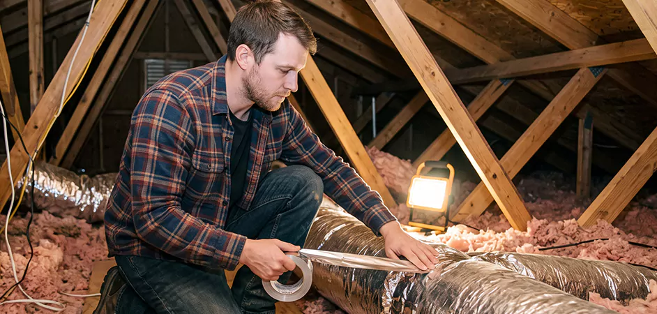 Attic Duct Sealing and Insulation in Arlington