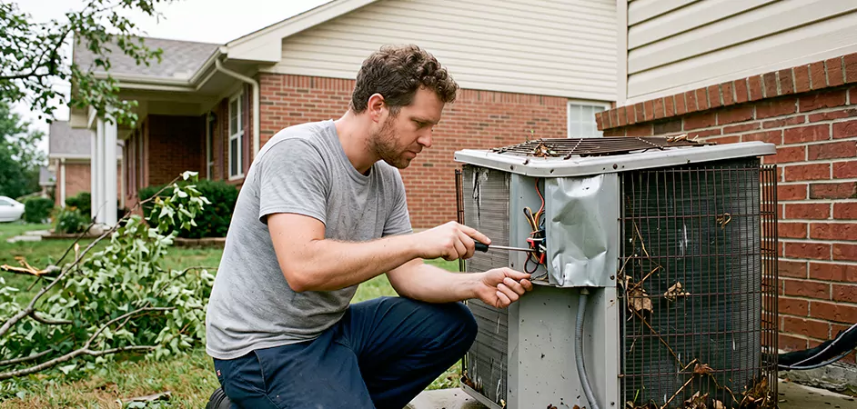Storm Damage HVAC Restoration in Arlington